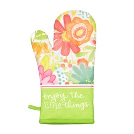 Shannon Road Gifts Simple Inspirations Kitchen Cotton Kitchen Oven Mitt, 15 x 6-Inches, Enjoy The Little Things