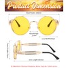 FEISEDY Retro Steampunk Gafas de sol redondas John Lennon Hippie