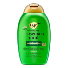 OGX Refreshing Scalp with Rosemary Mint Shampoo, Clarifying Blend to Remove Excess Oil and Residue, Clears Away Buildup, Sulfate Free, 385ml