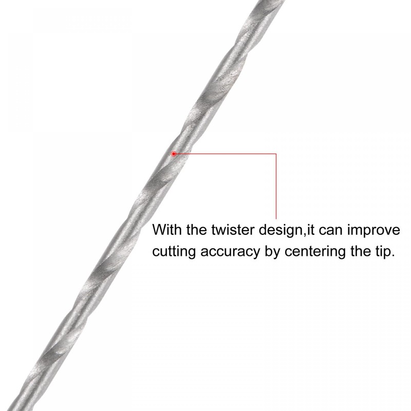 uxcell 5 Pcs 0.8mm Mini Micro Twist Drill Bits, High-Speed