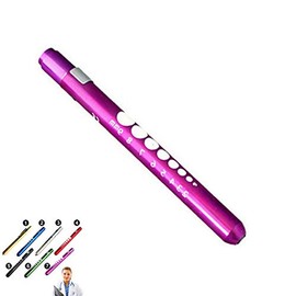 Supertool Mini Reusable LED Flashlight Torch for Home Doctors Nurses Emergency (Purple)