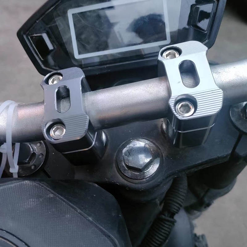 Motorcycle HandleBar Handle Clamps Riser Fat Bar Mount 28mm 1