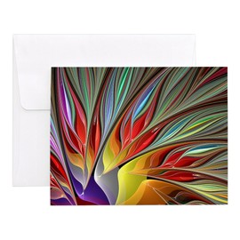 CafePress Fractal Bird Of Paradise Notecards (Set Of 20) 4.25" x 5.5" Notecards 10 Pack