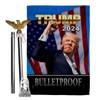 Ornament Collection Bulletproof Trump Flag Eagle Pole Kit Garden Wall