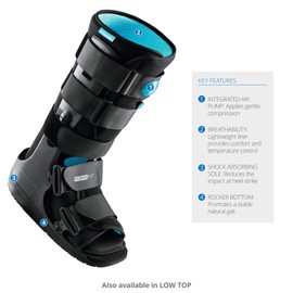 Ossur Formfit Walker Boot with Air - Medical Grade Immobilization for Strains, Sprains & Stable Fractures | Pneumatic Technology to Reduce Pain & Swelling | Breathable Material (High Top, X-Small)