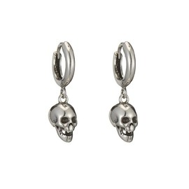 Silver Skull Earrings Creative Gothic Jewelry for Women Zinc, Zinc