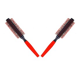 NM Beauty Professional Anti-Static Hair Brush, Curl and Dry Roll Brush for Blow Drying, Hair Styling Tool, Red (Pack of 2)