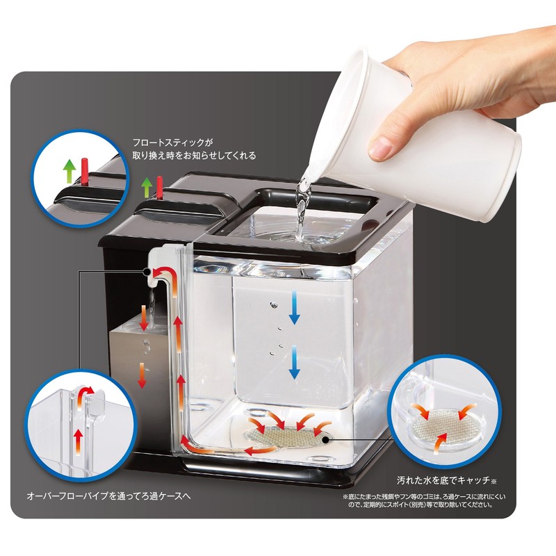 GEX GEX AQUARIUM Easy Water Change Compact Aquarium for Betta,
