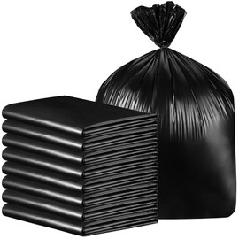 Dinifee 1 Packs 50pcs Black Dog Waste Bags 26" W x 33" l Dog Waste Station Can Liners Heavy Duty Thick Large Poop Bags for Pet Refill Rolls for Doggy Pet Outdoor