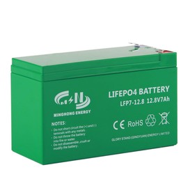 12V 7Ah lithium Battery, 12volt LiFePO4 Battery Deep Cycle Iron Battery, Built-in BMS, 5000+ Cycles Rechargeable Battery Perfect for Solar Power System, Kids Scooters, Fish Finder, Toys (7Ah)