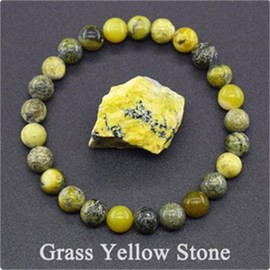 4PCS Protection Bracelets for Women Men, Natural Gemstone Beaded Map Stone Onyx Tiger Eye Grass Yellow Stone, Lucky Wealth Energy Healing Jewelry Set (4PCS)