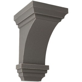 3 1/2"W x 3 3/4"D x 6"H Mini Jefferson Wood Vintage Decor Corbel, Reclaimed Grey