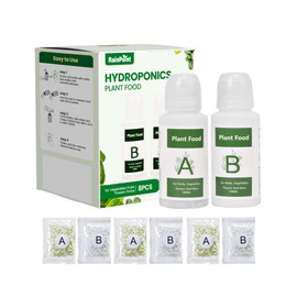 RainPoint Hydroponic Nutrients A&B (800ml in Total), Plant Food A&B for Indoor Hydroponics Growing System, Hydroponics Fertilizer for Growing Vegetables, Fruits, and Flowers