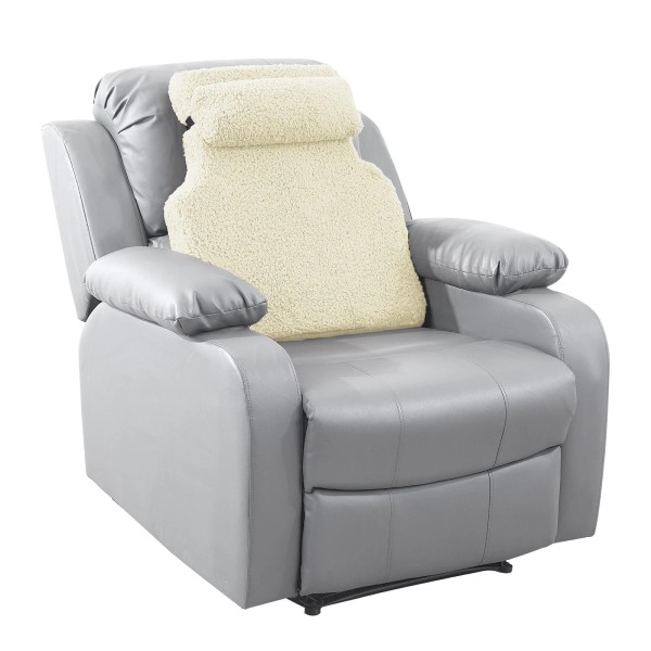 HOMBYS Sherpa Fleece Lumbar Support Pillow with Headrest for Recliner,Memor