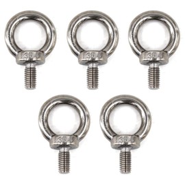 M8 Eye Bolt 304 Stainless Steel Heavy Duty Lifting Ring Bolt Screws Pack of 5