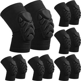 Haysandy 6 Pairs Knee Pads Bulk, Volleyball Breathable Knees Pads with Thick Sponge for Adult Youth Women Men Dancer Sport Training Workout Protector 