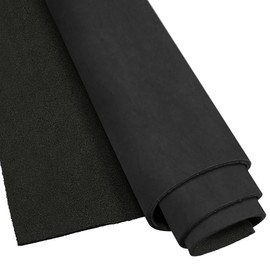 ELW Crazy Horse Leather 5-6 OZ (2-2.4mm) | Black | Pre-Cut 8"x8" | Full Grain Cowhide Handmade Leather for DIY, Crafts, Sheaths, Sewing, Workshop