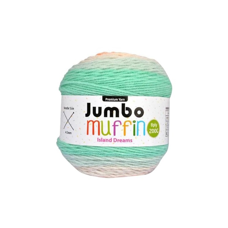 Yatsal Premium 8-Ply Jumbo Muffin Knitting Yarn 200 g, Island