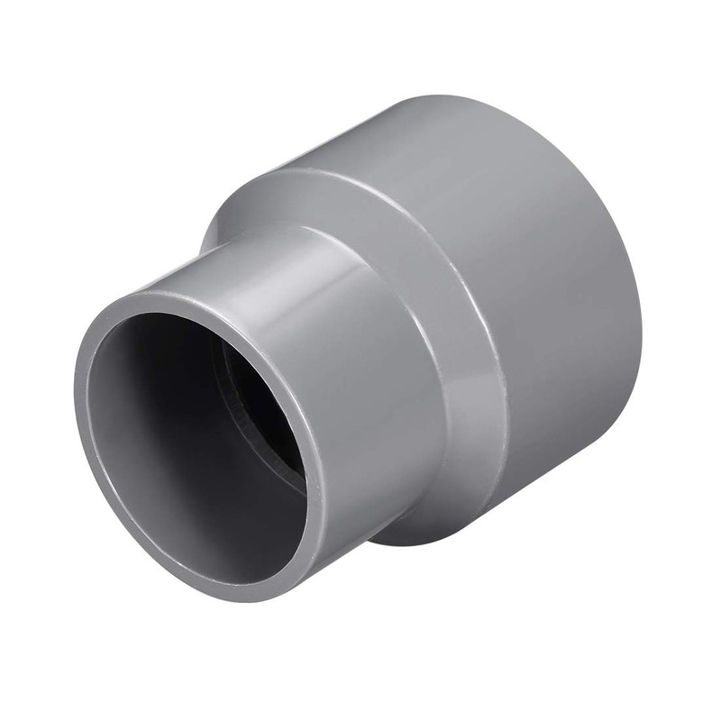 sourcing map PVC DWV Reducing Coupling Schedule 40 Gray 50mm