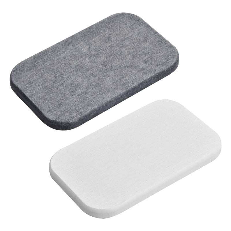 Xzeemo Set of 2 Soap Dish Set, Diatomaceous Earth Soap