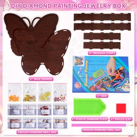 Gifts for Girls Aged 6-10 DIY Diamond Art Jewellery Box Arts and Crafts Set for Kids Creative Birthday Present for 5-12 Year Olds Diamond Painting Kit for Girls Storage Organizer Girl Birthday Present