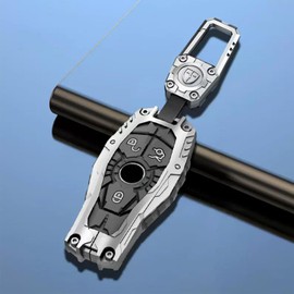 BFDDPPM Heavy Metal Key Fob Cover Case Protector Suitable for Keychain, Accessories for C E S M CLS CLK G Class Protector Shell