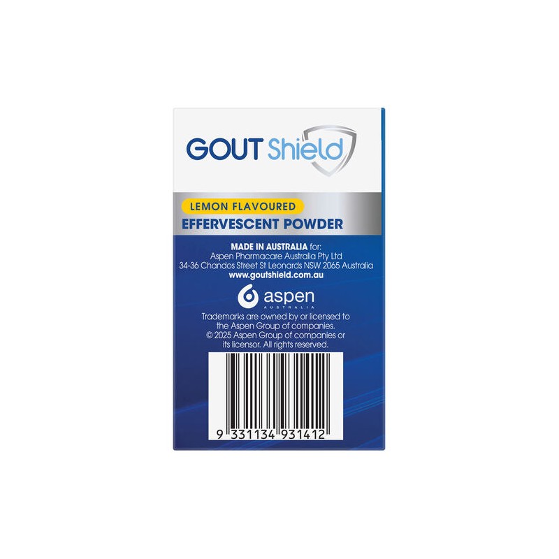 Gout Shield Effervescent Sachets 3.2g Lemon Flavoured 28Pk