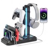 KDD Headset Stand with Charging Station - Detachable Controller Holder