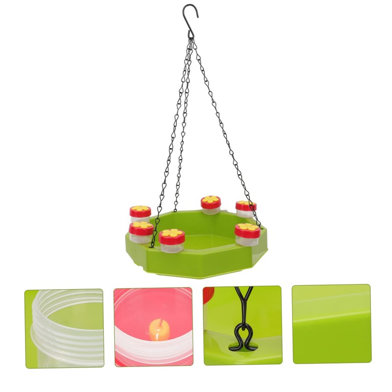 Kisangel Elegant Design 1 Set Hanging Bird Feeder Tray Hummingbird