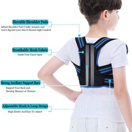 Lexniush Professional Posture Corrector for Men, Women and Kids, Effective Upper Back Posture Brace for Teenagers Boys Girls Spinal Support to Improves Slouch, Prevent Humpback, Relieve Back Pain
