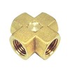 Nigo Industrial Co. Forged Brass Pipe Fitting, 4-Way Tee, Female