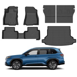 for Subaru Forester Floor Mats 2025,Car Mats for Subaru Forester All Weather Floor Mats Cargo Liner Accessories Backrest Cargo Mat 2025