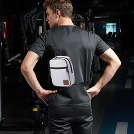 Small Crossbody Bags with 2-Way Zip and Multiple Shoulder Strap,Waist Bag for Women Men,Multi Position Sling Bags