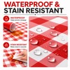 12 Pack Red and White Plastic Checkered Tablecloth, Premium Decorative