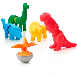 SmartMax My First Dinosaurs STEM Magnetic Discovery Building Set with Soft Animals for Ages 1-5