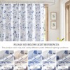 Martha Stewart Martha's Garden Shower Curtain Botanical Floral Print Cotton