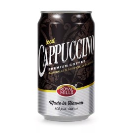 Royal Mills Hawaiian Premium Iced Cappuccino Coffee 11oz Can 6 pack x1