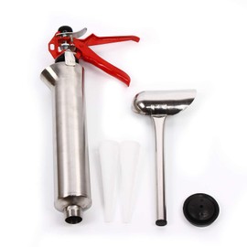 Grouting Tool, Cement Grout Hand Caulking Guns Mortar Caulk Pointing Grouting Gun Spray Applicator ToolStainless Steel Tool Building 2 Nozzle Kit