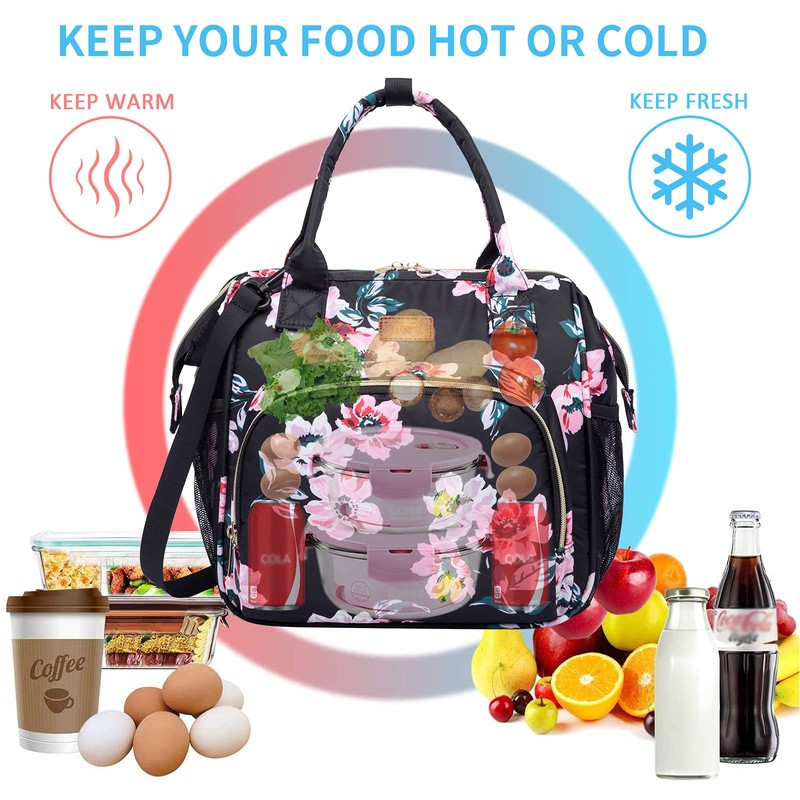 MCBD Lunch bags Insulated Lunch Box for Women,3 Carrying Way