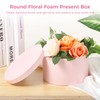 Round Floral Foam Present Box, Pink Floral Present Box with