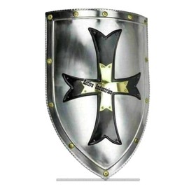ACTIVE INDUSTRIES Medieval Crusader Steel Shield 18 Gauge Armor Templar Viking Steel Iron Shield Medieval Crusader Steel Shield 18 Gauge Armor Templar Viking Steel Iron Shield by Art 18 Inches