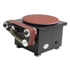3 in 1 Mini Belt Disc Sander,6 Inch Sanding Disc Machine - 7 Speed Power Sanding Machine Bench Grinder,1.2x15inch Belts For Knife Sharpening,Model Crafts Jewelry DIY,Wood Metal Working