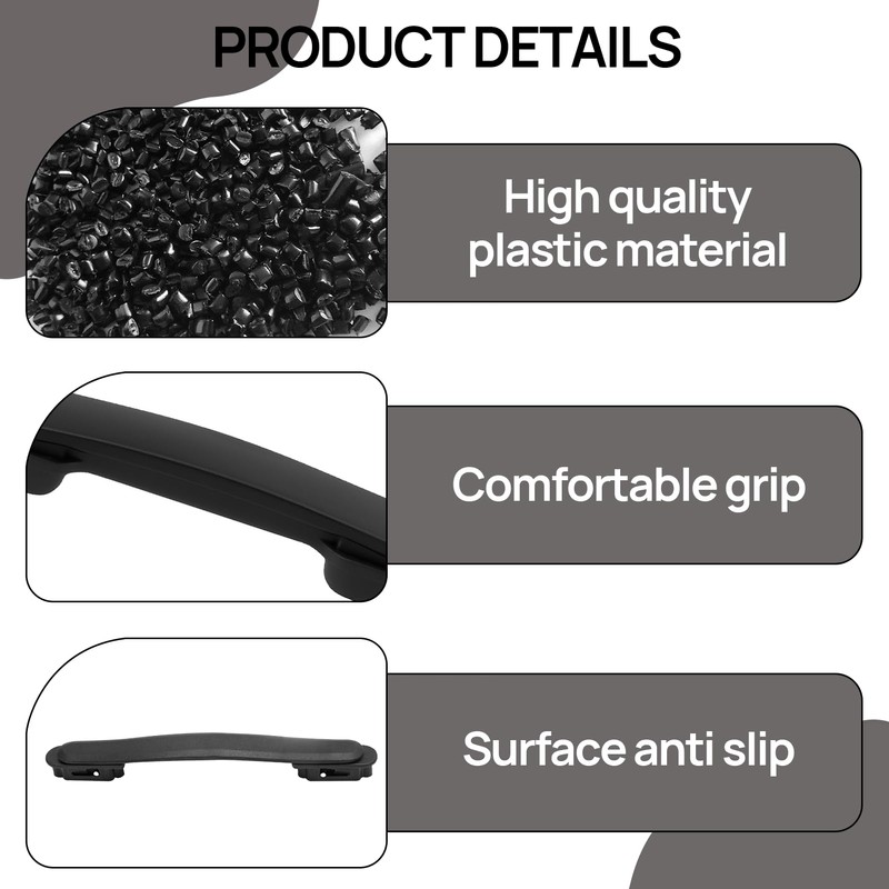 Huybaa Suitcase Handle, Black Luggage Suitcase, Handle Replacement Plastic, Black,