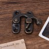 30 Pieces Small Box Latch Hasps, Antique Right Latch Hook