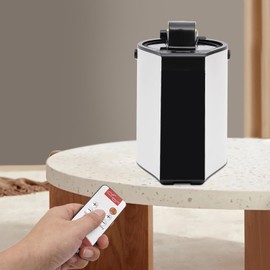 DYNAMI Sauna Steamer Pot,3L Stainless Steel Steam Generator with Remote Control,Adjustable Temperature & Time,Large Capacity& High Efficiency,Smart Touch Button,for Sauna Tent (3L,White)