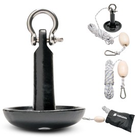 Newport Premium 15lb Mushroom Anchor Kit w/Bag, Rope, Buoy, & Stainless Hardware
