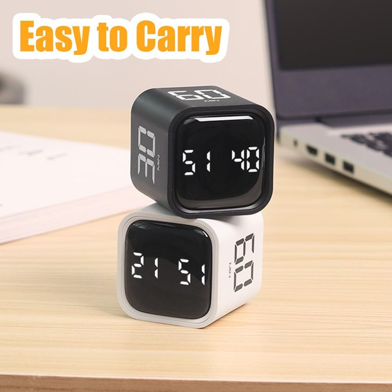 Cube Timer, Digital Cube Timer, 5/10/30/60 Minutes and Custom Countdown,