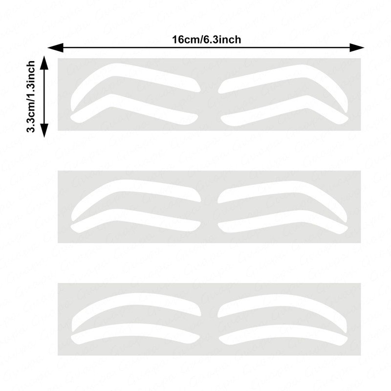 Guapa Disposable Eyebrow Design Stencil Airbrush Tint Stickers Easy Application
