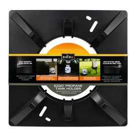 Mr. Bar-B-Q Propane Tank Holder, Tank Stabilizer, Propane Tank Base, Propane Tank Mount, Propane Stand, Cylinder Base Stabilizer, Fits 20lb, 30lb, 40lb Propane Tank - 40406YGD (Black)