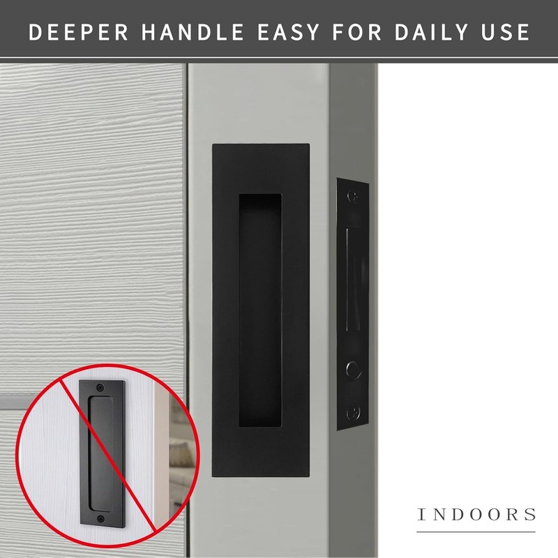 senharvest Recessed Finger Flush Pulls with Edge Pull -Sliding Closet